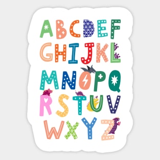 Alphabet Dinosaur Sticker